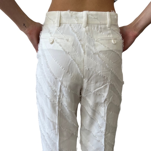 Zadig &Voltaire Ecru Jacquard Fringe Pants /SzFr36/US4 ret $498 NWT! EPIC🔥🎁 - Picture 7 of 9